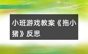 小班游戲教案《拖小豬》反思