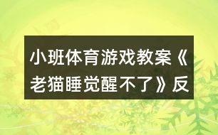 小班體育游戲教案《老貓睡覺(jué)醒不了》反思