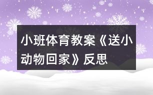 小班體育教案《送小動(dòng)物回家》反思