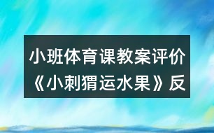 小班體育課教案評(píng)價(jià)《小刺猬運(yùn)水果》反思