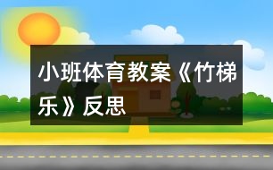 小班體育教案《竹梯樂》反思