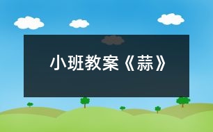 小班教案《蒜》