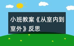 小班教案《從室內(nèi)到室外》反思