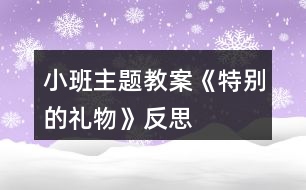 小班主題教案《特別的禮物》反思