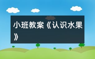 小班教案《認識水果》