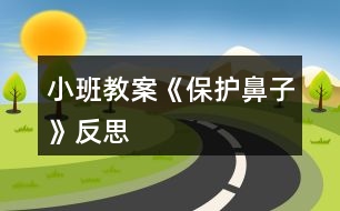 小班教案《保護鼻子》反思