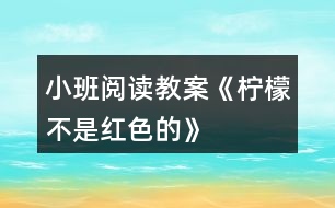 小班閱讀教案《檸檬不是紅色的》