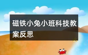 磁鐵小兔（小班科技教案反思）