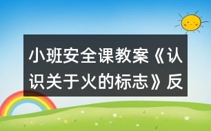 小班安全課教案《認識關于火的標志》反思