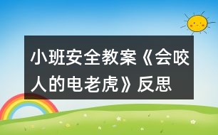 小班安全教案《會(huì)咬人的電老虎》反思