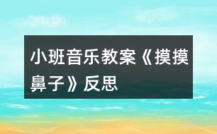 小班音樂教案《摸摸鼻子》反思