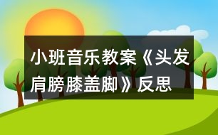 小班音樂教案《頭發(fā)肩膀膝蓋腳》反思