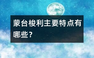 蒙臺(tái)梭利主要特點(diǎn)有哪些？