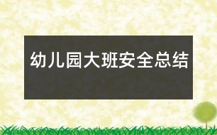 幼兒園大班安全總結(jié)