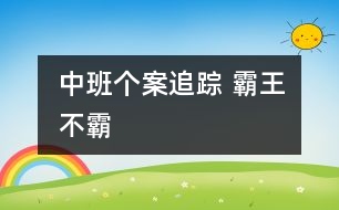 中班個(gè)案追蹤 霸王不霸