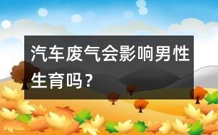 汽車廢氣會(huì)影響男性生育嗎？