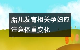 胎兒發(fā)育相關(guān)：孕婦應(yīng)注意體重變化