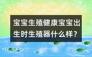 寶寶生殖健康：寶寶出生時(shí)生殖器什么樣？