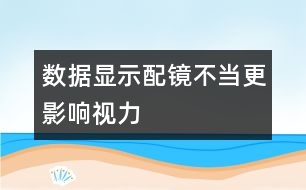 數(shù)據(jù)顯示：配鏡不當更影響視力