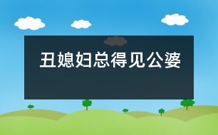 丑媳婦總得見公婆