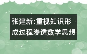 張建新:重視知識形成過程滲透數(shù)學(xué)思想方法