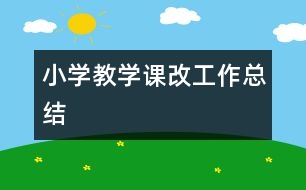 小學(xué)教學(xué)課改工作總結(jié)