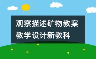 觀察、描述礦物教案 教學(xué)設(shè)計—新教科版四年級下冊科學(xué)教案