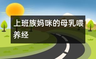 上班族媽咪的母乳喂養(yǎng)經(jīng)