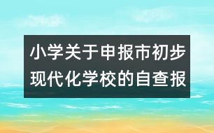 小學(xué)關(guān)于申報市初步現(xiàn)代化學(xué)校的自查報告