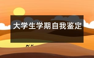 大學(xué)生學(xué)期自我鑒定