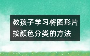 教孩子學(xué)習(xí)將圖形片按顏色分類的方法