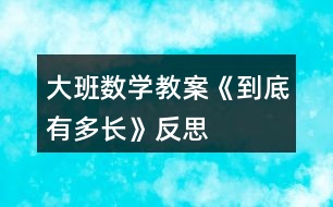 大班數(shù)學(xué)教案《到底有多長》反思