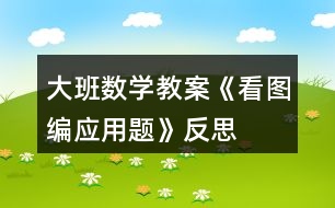 大班數(shù)學(xué)教案《看圖編應(yīng)用題》反思