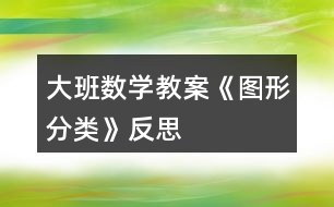 大班數(shù)學(xué)教案《圖形分類》反思