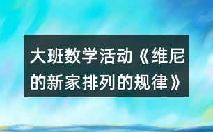 大班數(shù)學活動《維尼的新家排列的規(guī)律》教案反思