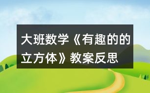 大班數(shù)學(xué)《有趣的的立方體》教案反思