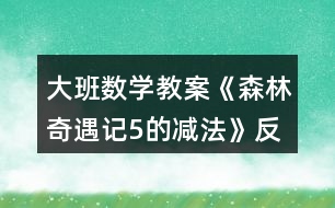 大班數(shù)學(xué)教案《森林奇遇記5的減法》反思