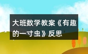 大班數(shù)學(xué)教案《有趣的一寸蟲》反思