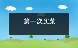 第一次買(mǎi)菜