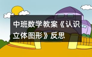 中班數(shù)學(xué)教案《認(rèn)識(shí)立體圖形》反思