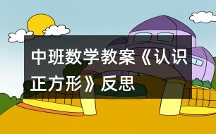 中班數(shù)學(xué)教案《認(rèn)識(shí)正方形》反思