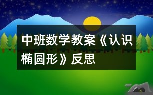 中班數(shù)學(xué)教案《認識橢圓形》反思