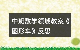 中班數(shù)學(xué)領(lǐng)域教案《圖形車》反思