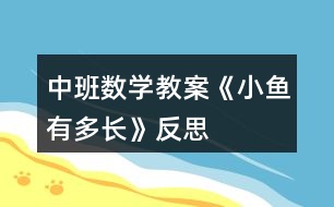 中班數(shù)學教案《小魚有多長》反思