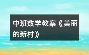 中班數(shù)學教案《美麗的新村》