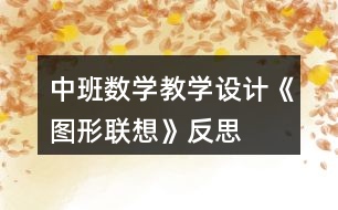 中班數(shù)學(xué)教學(xué)設(shè)計(jì)《圖形聯(lián)想》反思