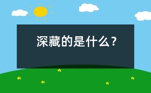 深藏的是什么？