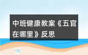 中班健康教案《五官在哪里》反思