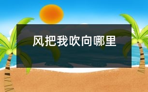 風(fēng)把我吹向哪里