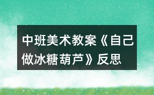 中班美術(shù)教案《自己做冰糖葫蘆》反思